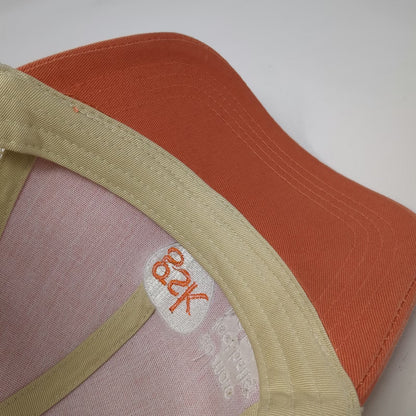 econscious Trucker Hat Orange Beige One Size Mesh Back Snapback GSK Pharma Logo