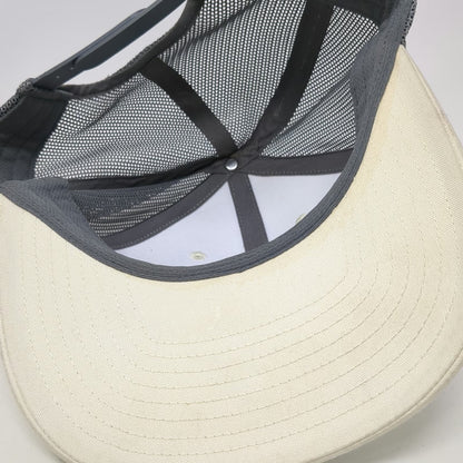 Columbia Trucker Hat Beige Gray One Size Snapback Mesh Shield Patch Portland OR