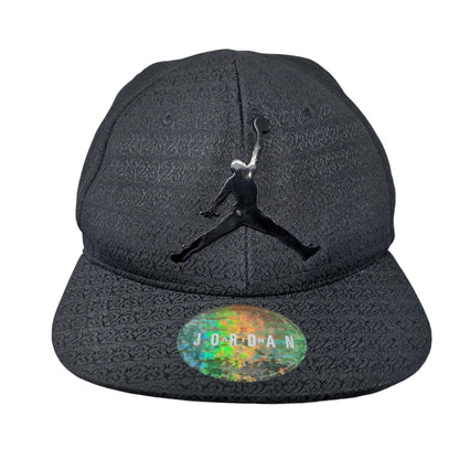 Air Jordan Snapback Hat Black Size 4-7 Adjustable Vented Holes Polyester
