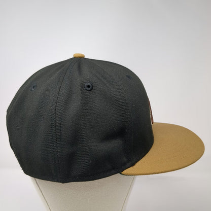 Atlanta Braves MLB New Era Snapback Hat Black One Size Brown Gold Green 9FIFTY