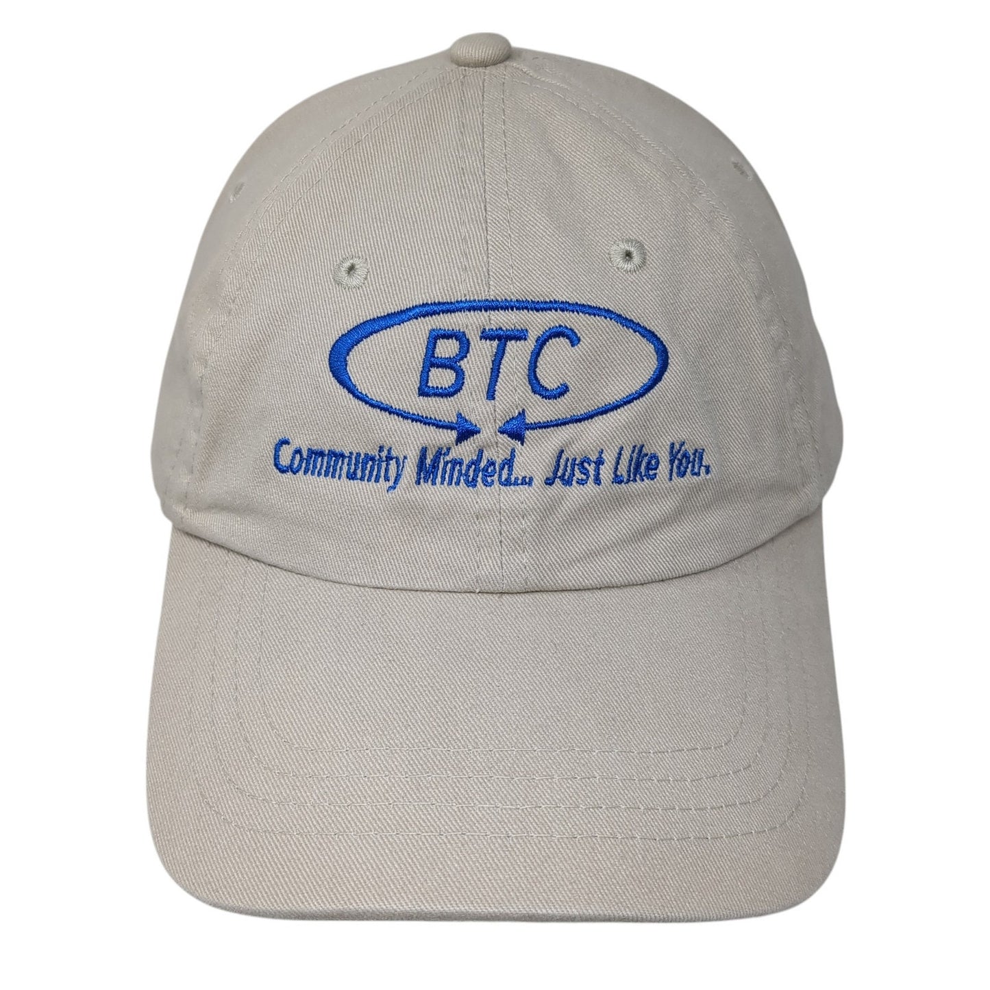 BTC Community Minded Just Like You Baseball Cap Beige One Size Adjustable Cotton