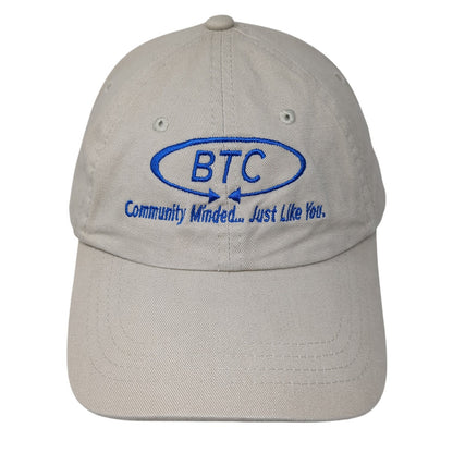 BTC Community Minded Just Like You Baseball Cap Beige One Size Adjustable Cotton