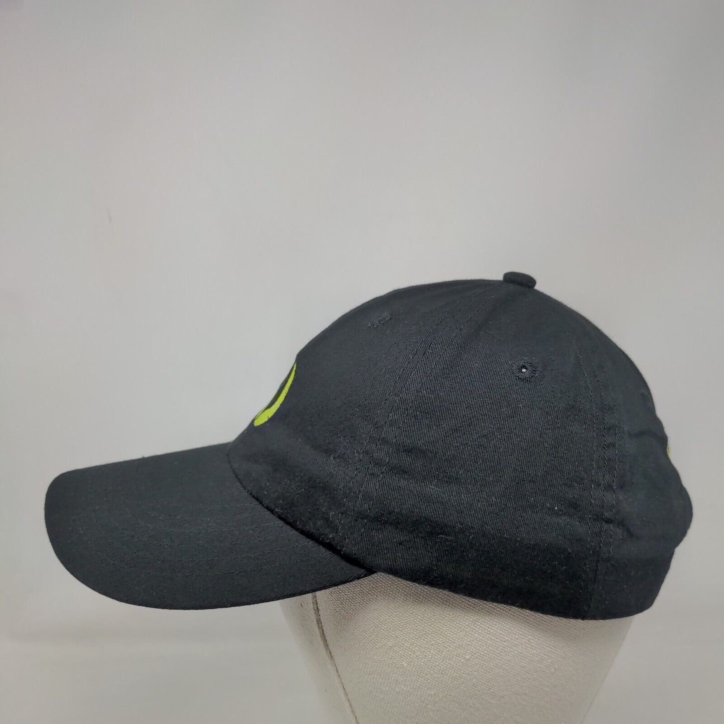 EcoprintQ Slideback Hat Black One Size Embroidered Vent Holes Big X