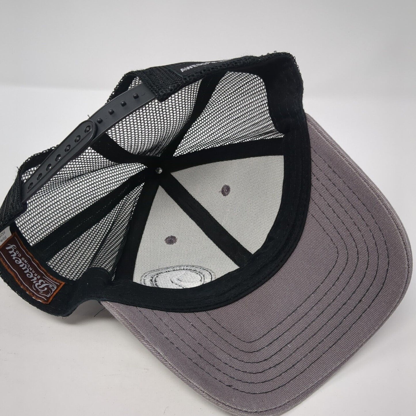 Sunriver Brewing Co. Oregon Snapback Trucker Hat Gray One Size Mesh Back Brewery