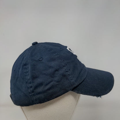 SG Slideback Hat Blue One Size Embroidered Adjustable Solid 6 Panel