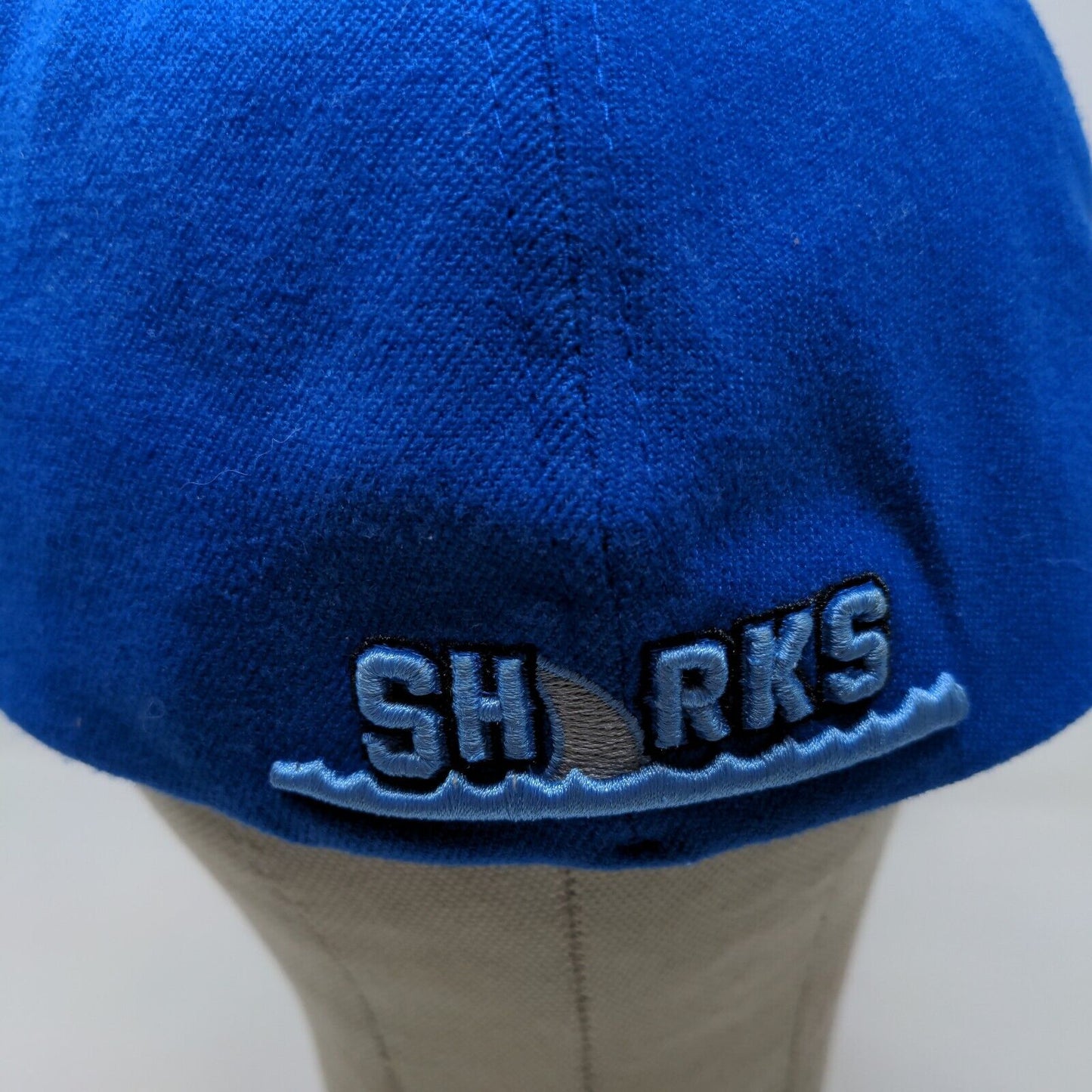 Zephyr Men's Fitted Hat Blue Size M/L Embroidered Shark Tooth Logo Acrylic