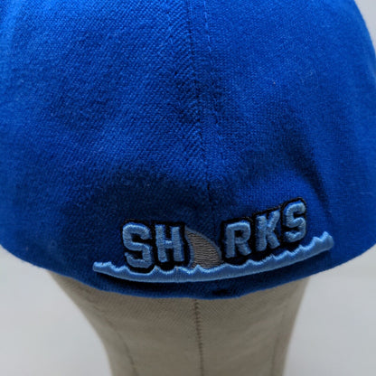 Zephyr Men's Fitted Hat Blue Size M/L Embroidered Shark Tooth Logo Acrylic