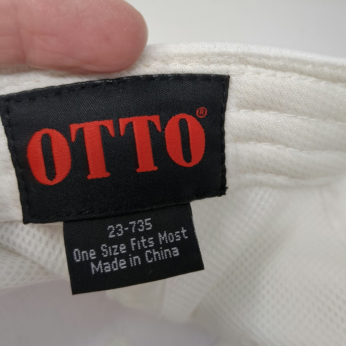 OTTO White Baseball Cap One Size Cooper Construction Cow Logo Strapback Hat