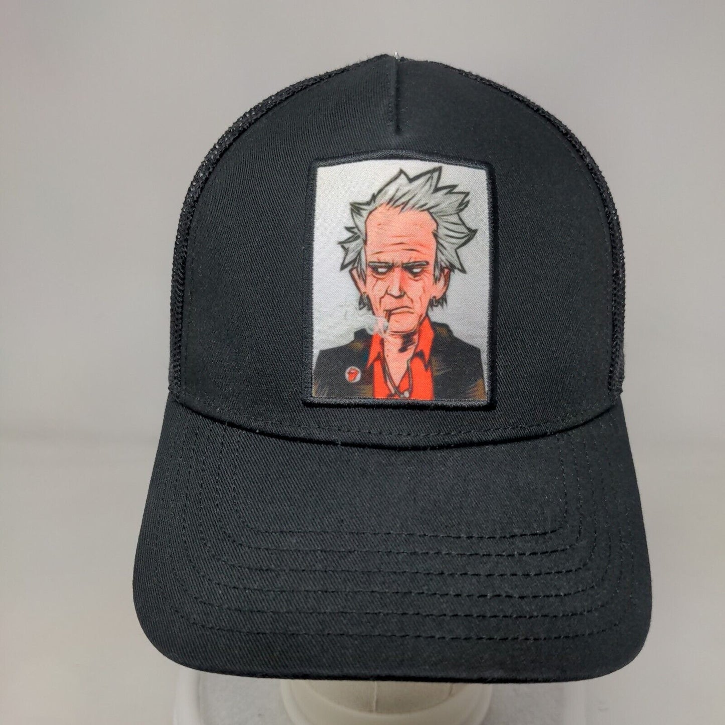 Yeman's Snapback Mesh Back Trucker Hat Black One Size Solid Patch