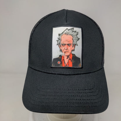 Yeman's Snapback Mesh Back Trucker Hat Black One Size Solid Patch
