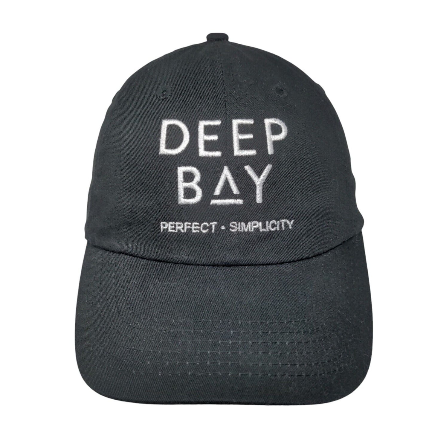 Deep Bay Perfect Simplicity Slideback Hat Black One Size Embroidered