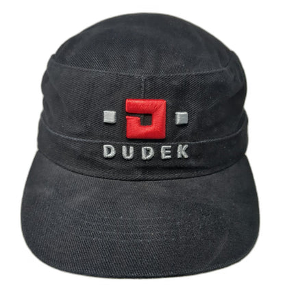 Dudek Army Cap Black One Size Adjustable Slideback Embroidered Cotton Hat
