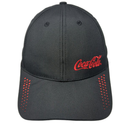 Quake City Caps Baseball Cap Black Red One Size Coca-Cola Moisture Wicking Hat