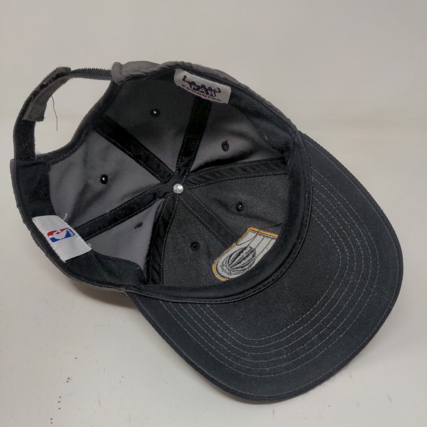 Fan Favorite Men's Strapback Hat Black Gray Size OSFA Embroidered Indiana Pacers