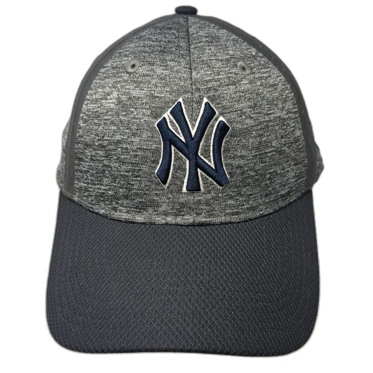 New York Yankees MLB New Era Baseball Cap Gray Blue M 39THIRTY Stretch Hat NY
