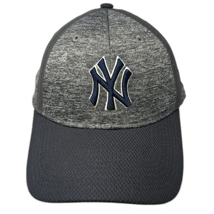 New York Yankees MLB New Era Baseball Cap Gray Blue M 39THIRTY Stretch Hat NY