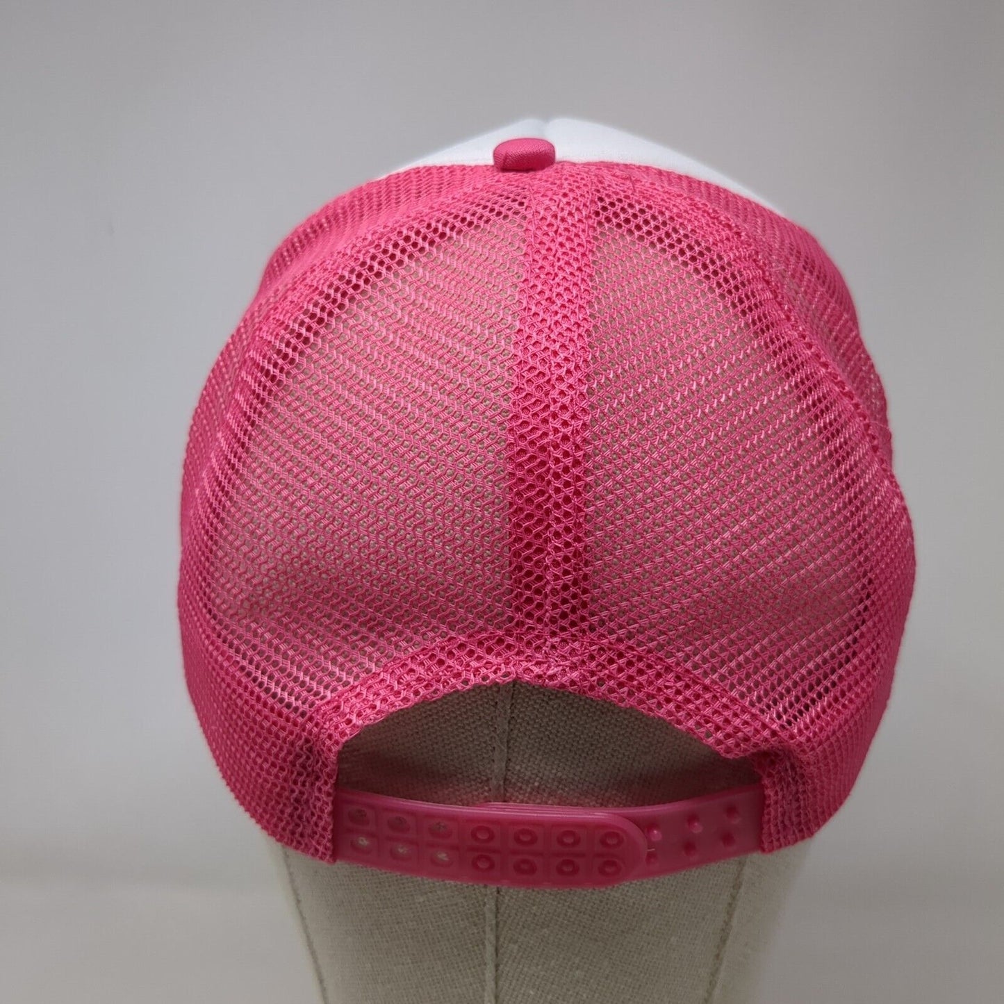 Summer Sippin' Snapback Trucker Hat Pink OSFA Mesh Back Adjustable