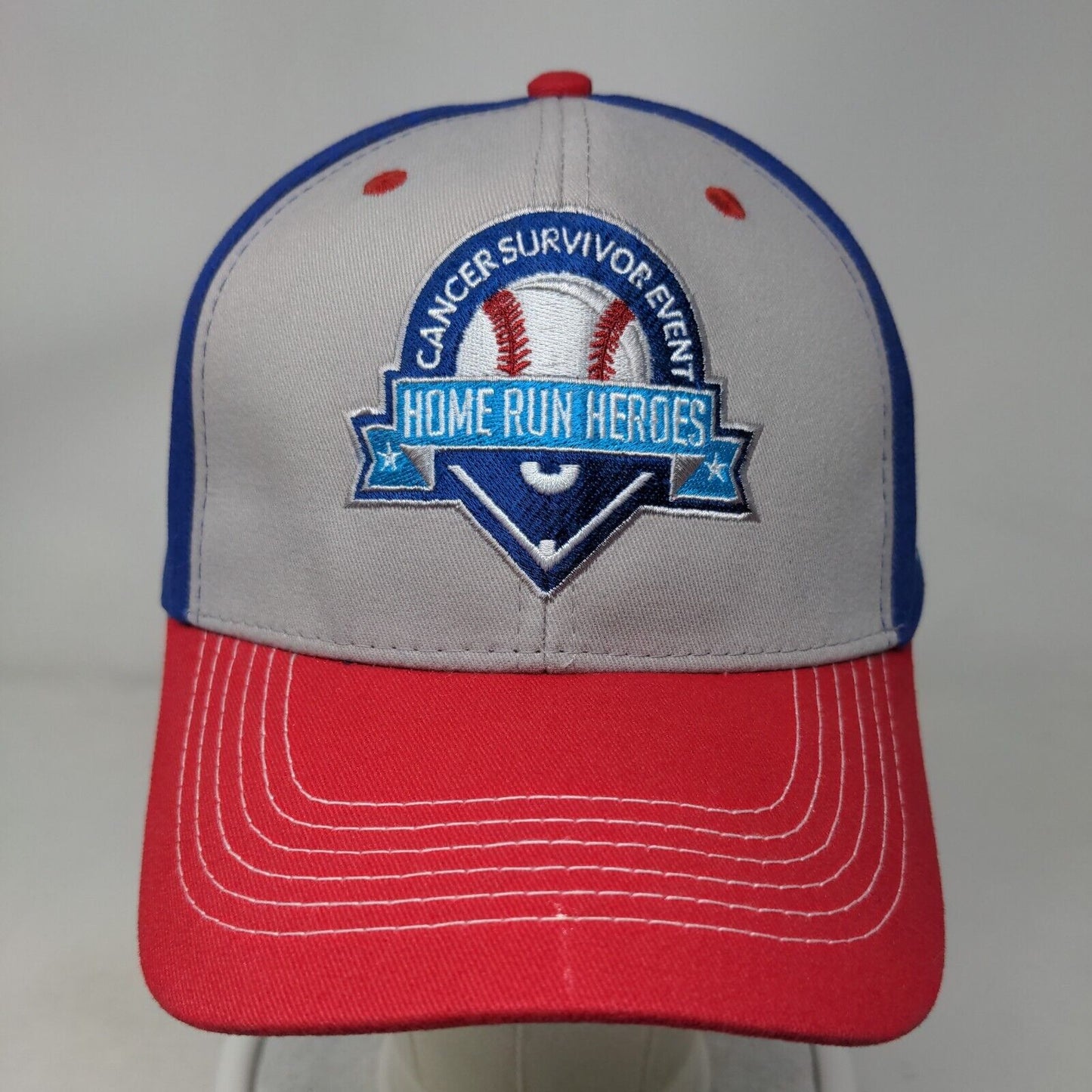 Cancer Survivors Home Run Heroes Strapback Hat Multicolor Embroidered Logo