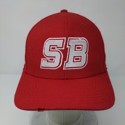 SB Strapback Hat Red Medium-Large Embroidered Letters Richardson