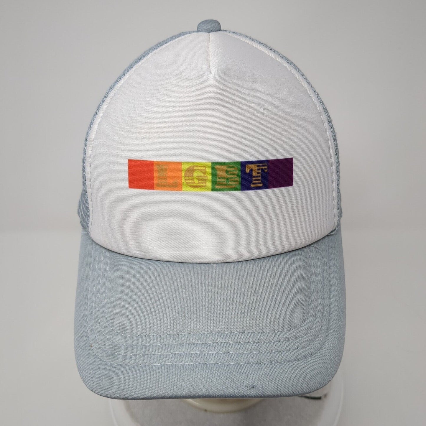 LGBT Pride Snapback Trucker Hat Gray One Size Adjustable Mesh Back 6 Panel