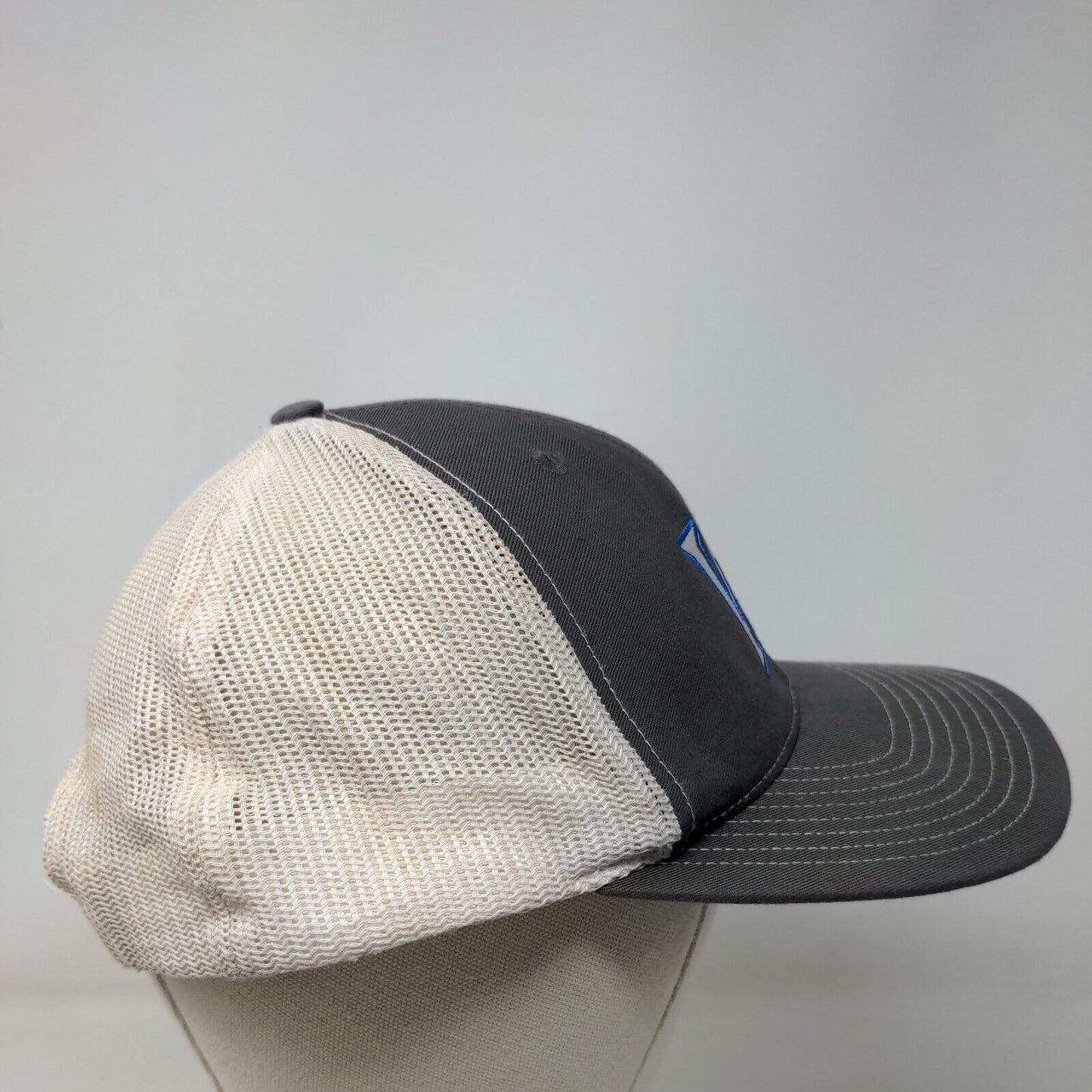 Letter W Snapback Mesh Back Trucker Hat Gray One Size Richardson
