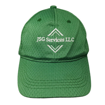 JSG Services LLC Strapback Hat Green One Size Embroidered 6 Panel Outdoor Cap