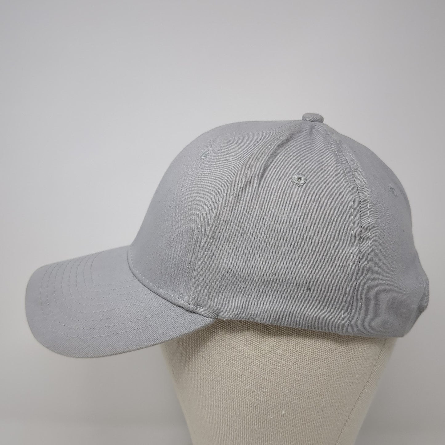Cobra Snapback Hat Gray One Size Solid Adjustable Vent Holes Blank