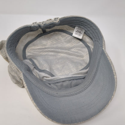 Unbranded Cadet Army Cap Gray One Size Stretch Lightweight Plaid Bow Tie