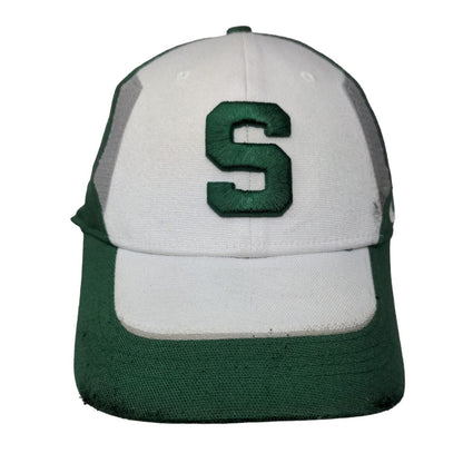 Nike Team Michigan State Fitted Hat Green White OSFM Embroidered Logo