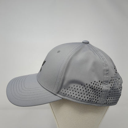 Adidas Trefoil Snapback Hat Gray One Size Solid Adjustable Perforated