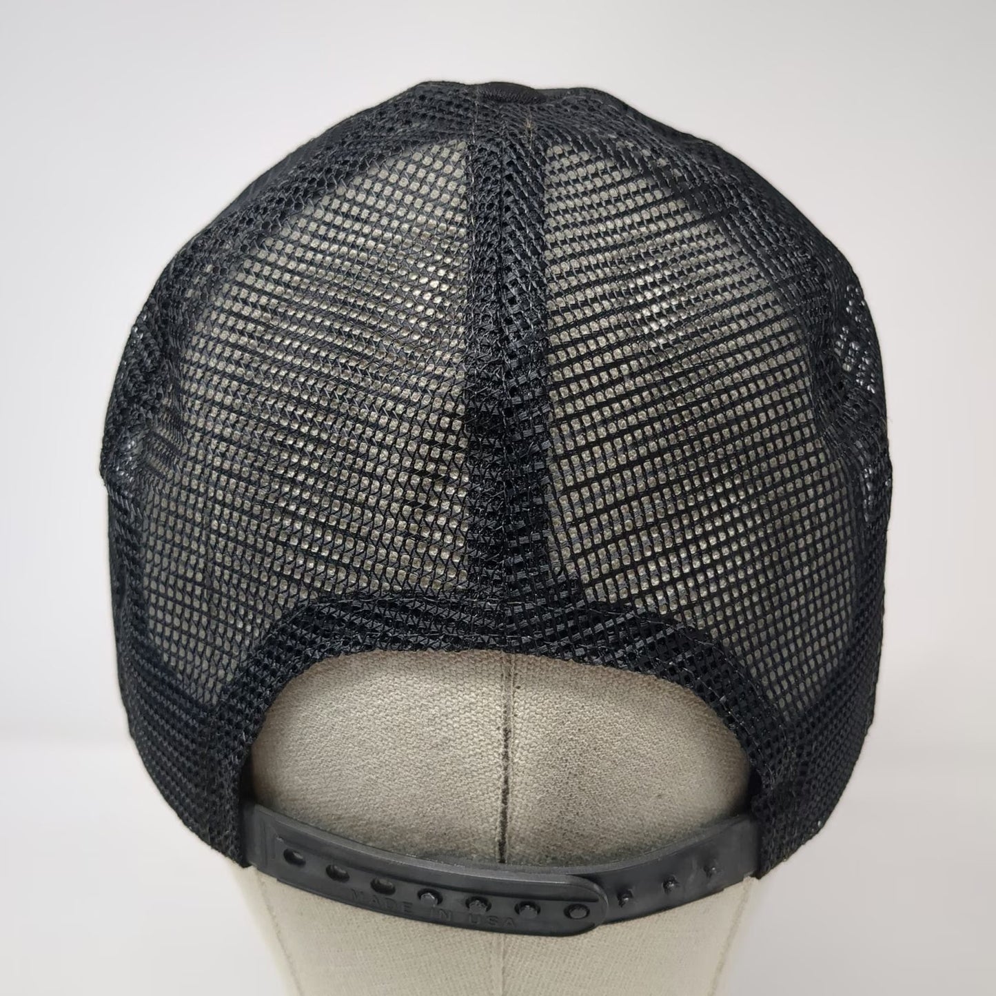 NRA Trucker Hat Black Yellow Vintage Mesh Snapback Scrambled Eggs Made in USA