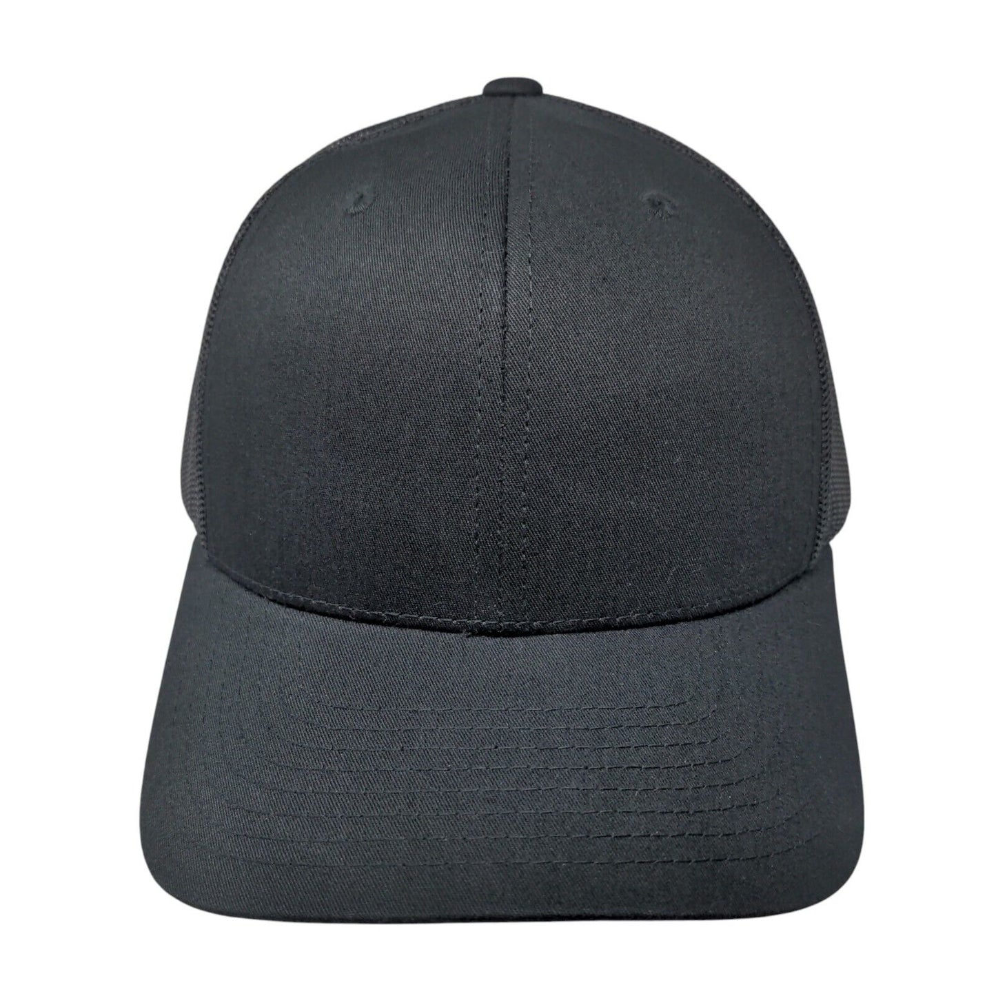 The Classics Yupoong Snapback Trucker Hat Black OSFA Mesh Back Blank