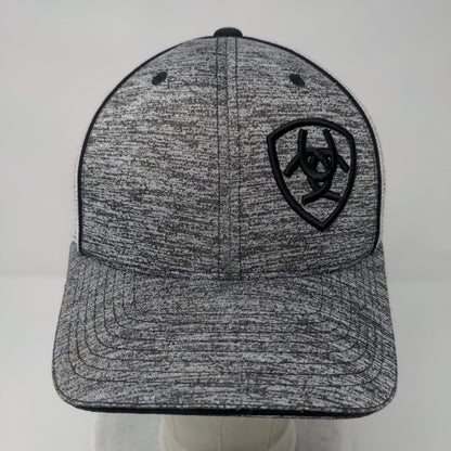 Ariat Snapback Trucker Hat Gray One Size Adjustable 110 Flexfit Tech Mesh Back