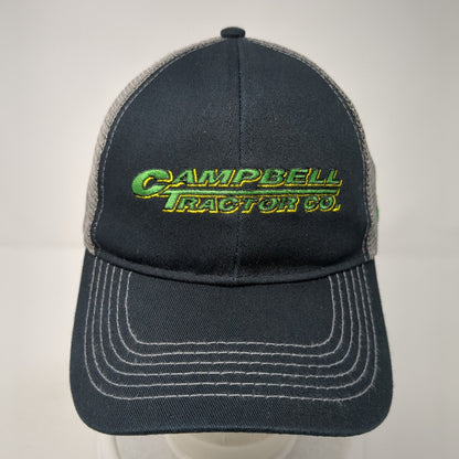 Campbell Tractor Co. Snapback Trucker Hat Black OS Adjustable Mesh John Deere