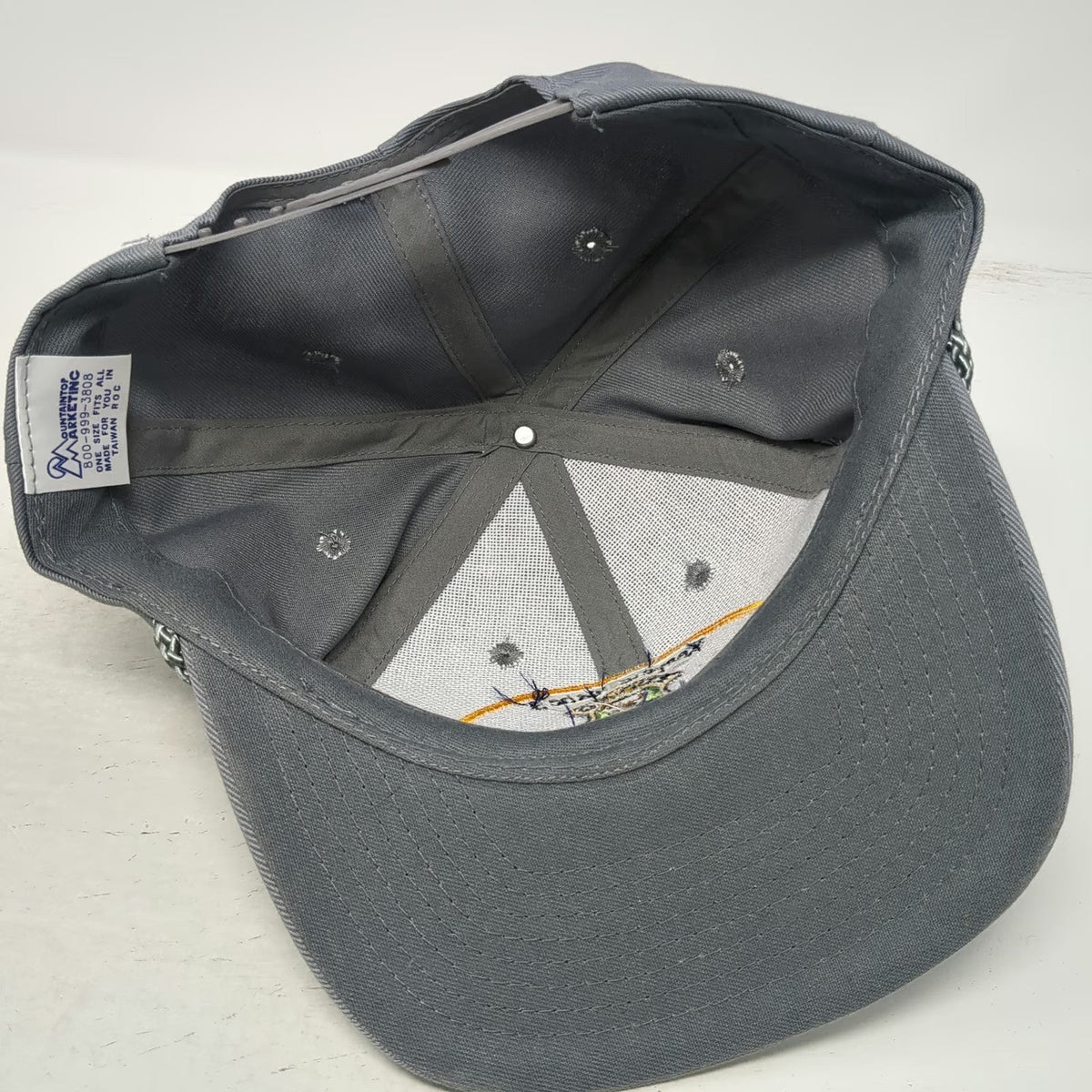 MountainTop Marketing Snapback Gray Idaho Fish Game Wildlife Rope Hat Vintage