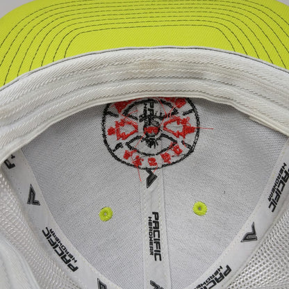 Pacific Headwear Baseball Cap Gray 8 Mesh Aztec Welding Fitted Yellow Stitch Hat
