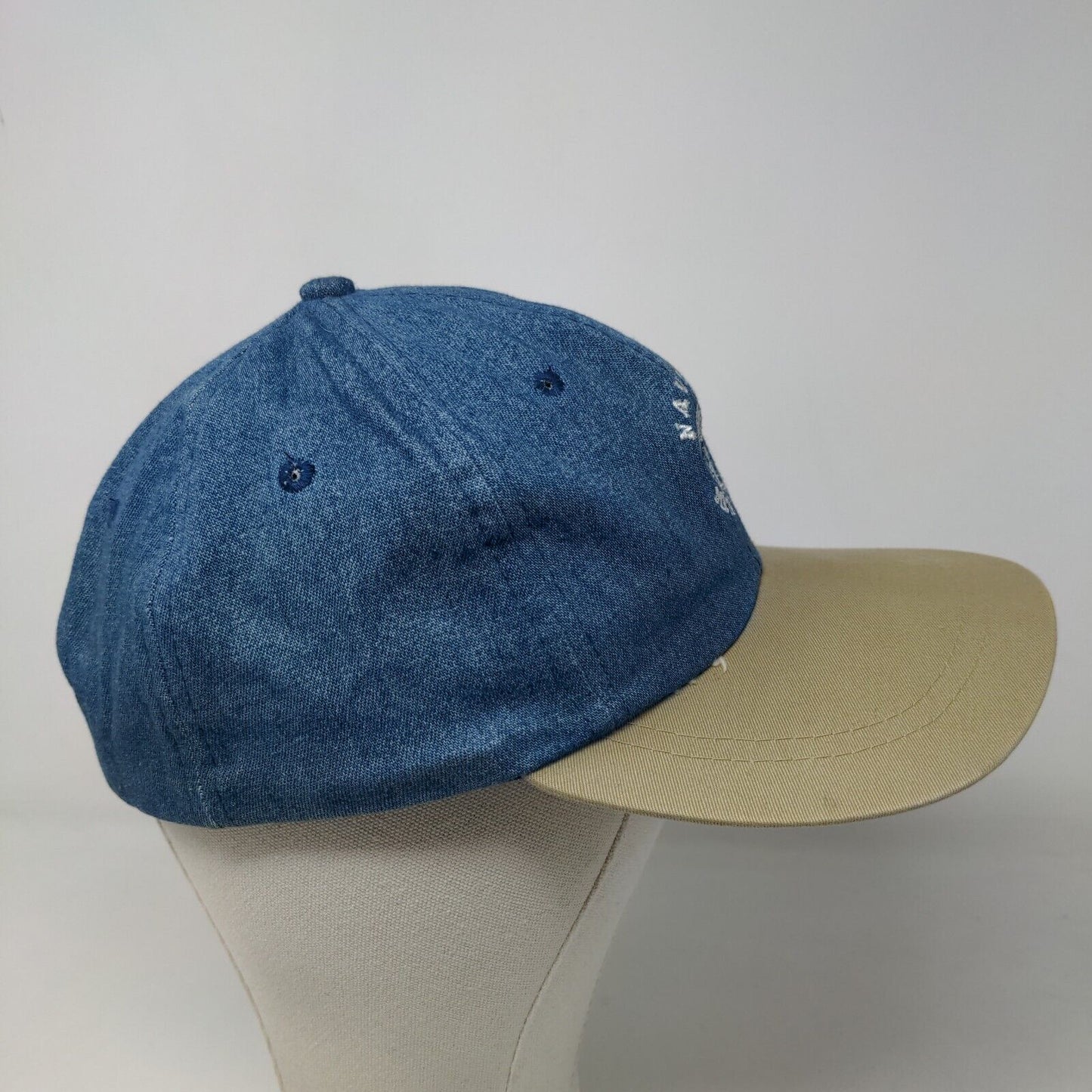 Nautica Men's Slideback Hat Blue Embroidered 12 Metre Class Compass Logo Cotton