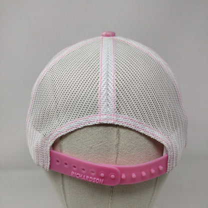 D&A Companies Snapback Trucker Hat Pink Small Plaid Mesh Back Richardson
