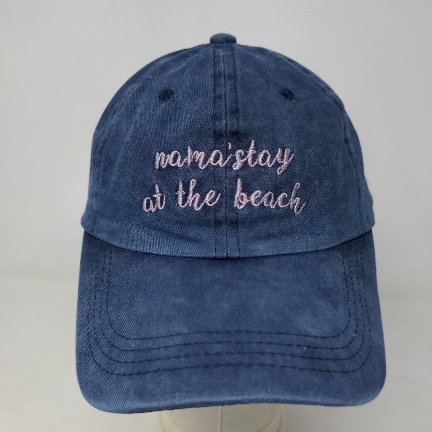 Unbranded Women's Slideback Hat Blue Embroidered Logo Mama Stay At The Beach