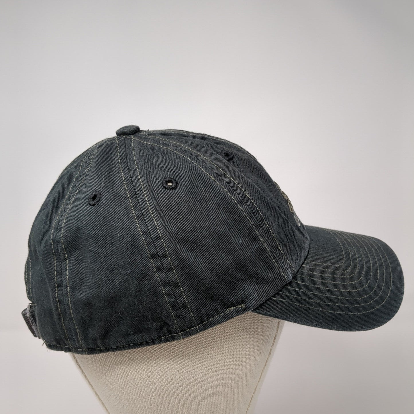 Adidas Slideback Hat Black Embroidered Logo 100% Cotton One Size Adjustable