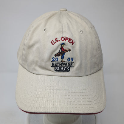 US Open 2009 USGA Member Baseball Cap Beige One Size Adjustable Embroidered