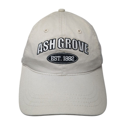 Ash Grove Slideback Hat Tan One Size Adjustable Embroidered Vent Holes