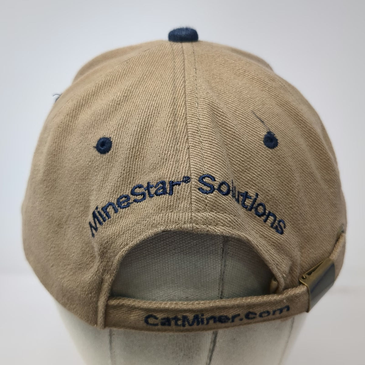 Brian Robinson Baseball Cap Beige Blue One Size CAT Caterpillar MineStar hat