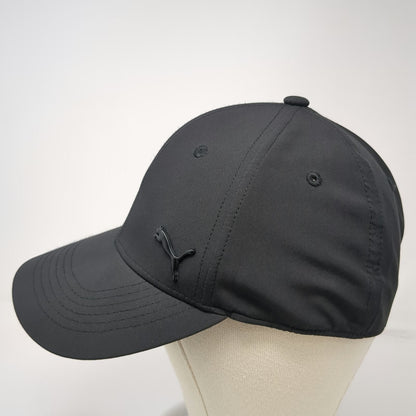 Puma Baseball Cap Black One Size Stretch Fit Performance Raised Logo Sport Hat