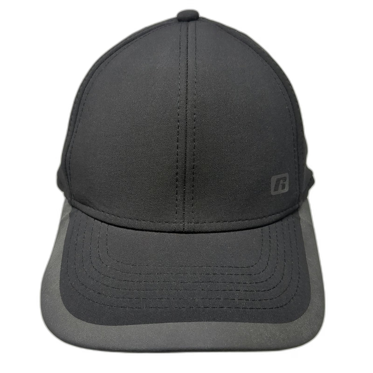 Russell Baseball Cap Black XL Stretch Fit Performance Athletic Heat Transfer Hat