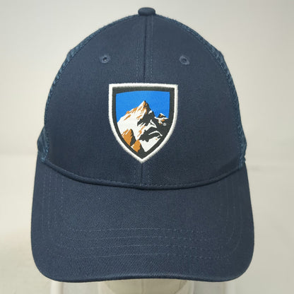 KÜHL Trucker Hat Blue One Size Mountain Patch Mesh Back Snapback Shield Logo