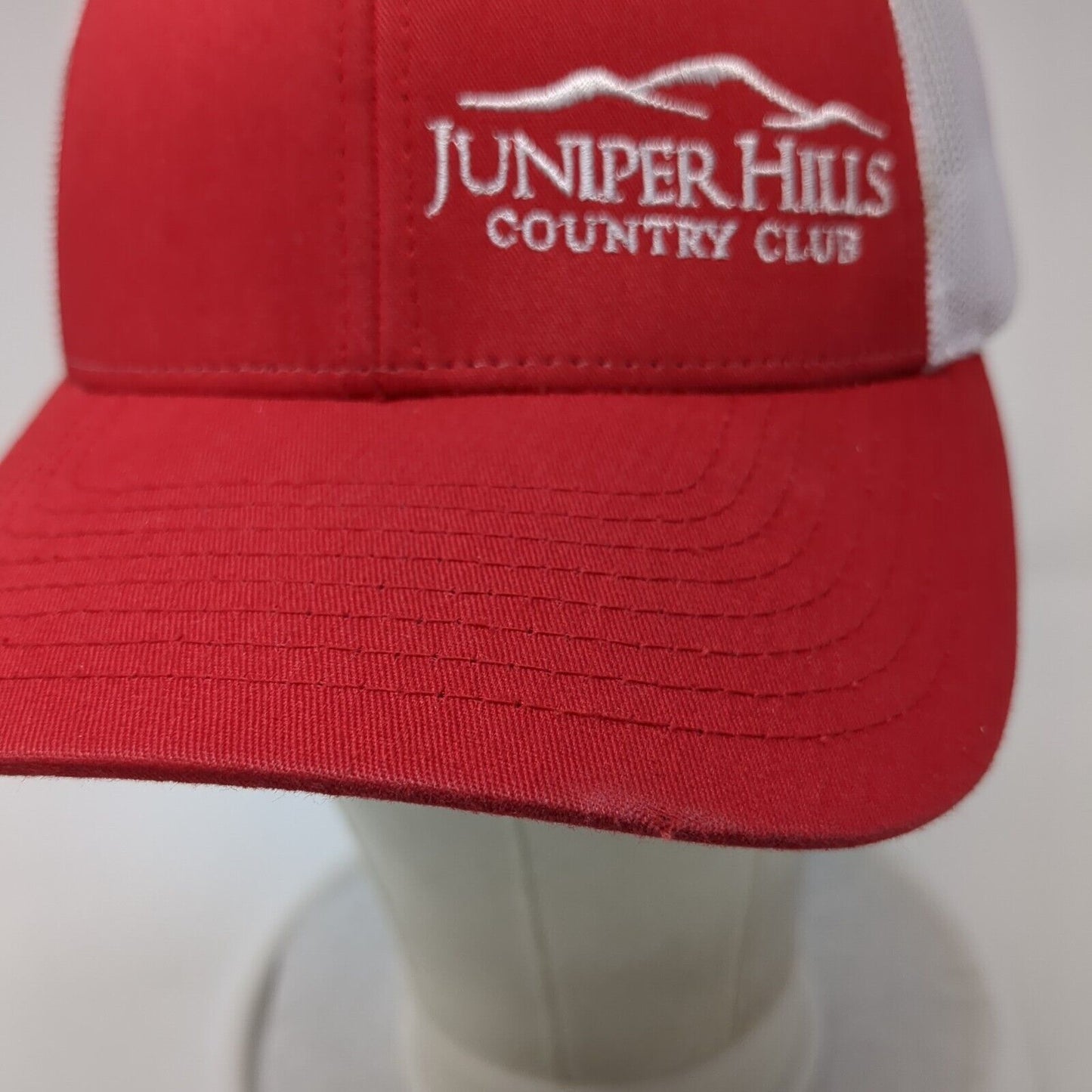 Juniper Hills Country Club 2023 Snapback Trucker Hat Red M/L Mesh Richardson