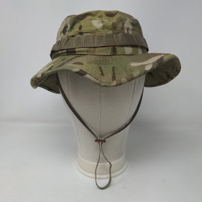 Bernard Cap Co Boonie Hat Camo 7 1/4 Multi Adjustable Chin Strap Army