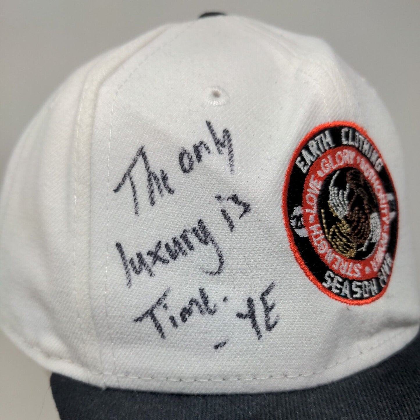 New Era Earth Clothing Season Five Snapback Hat White Autographed Signed OSFM