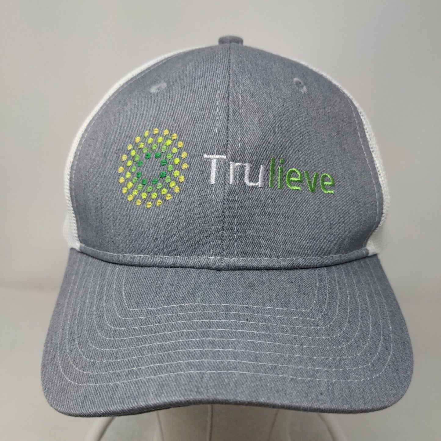 Trulieve Snapback Mesh Back Trucker Hat Gray One Size Port Authority